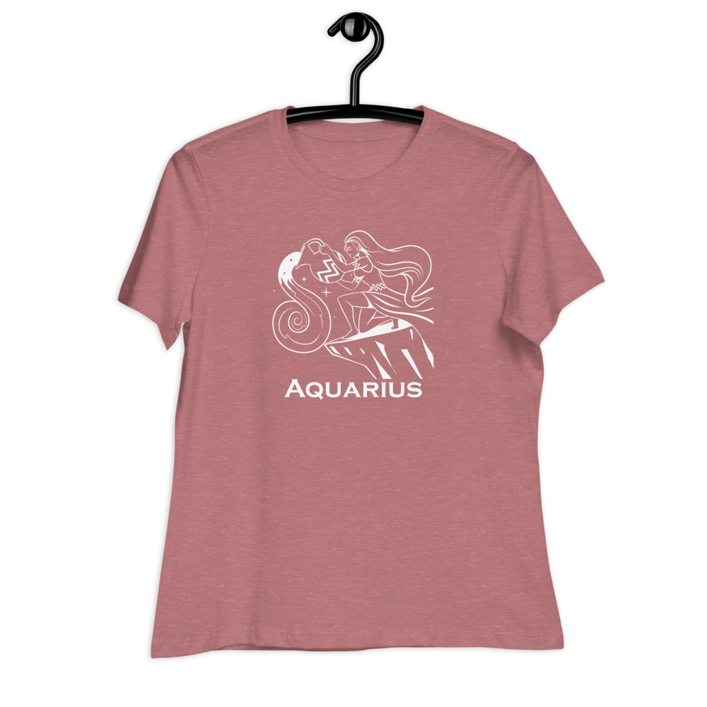 Woman's relaxed fit t-shirt with custom Aquarius design