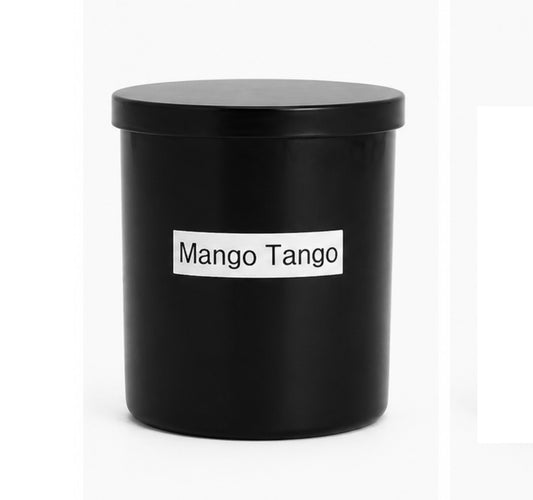 Hand-poured soy wax candle with 2 wicks in 9oz black glass