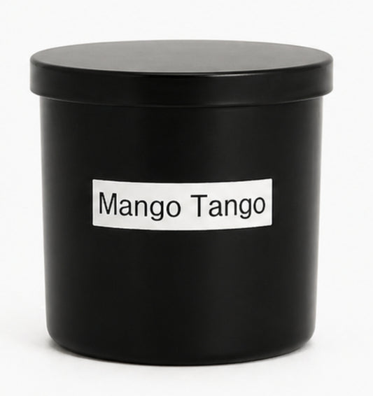 Hand poured soy wax candle with 3 wicks in 16oz black glass