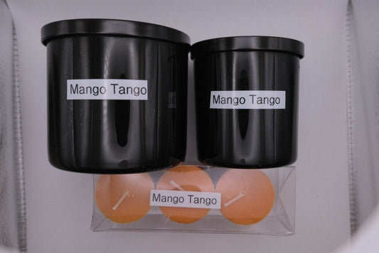 Hand-poured soy wax candle in 8oz black glass