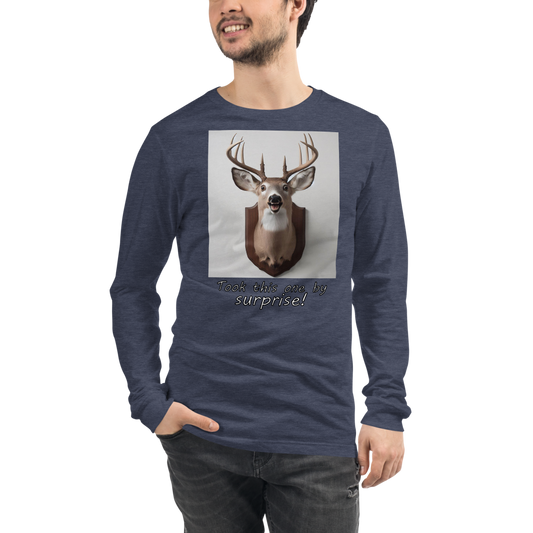 Surprised Deer - Unisex Long Sleeve Tee - Perfect Gift For Hunters - Free Shipping!!!!!