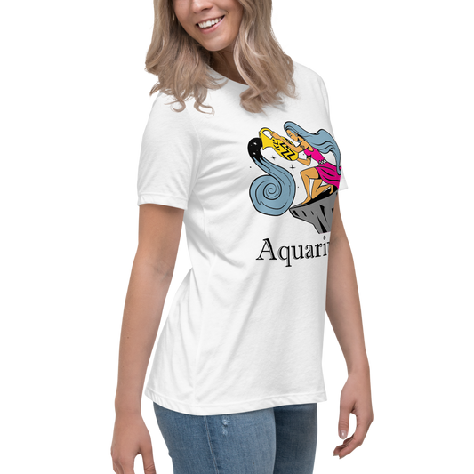 T-shirt (Aquarius) - Custom Designed Astrology Graphics - Perfect Gift For That Eccentric Aquarian That Loves Unique Fashion - Free Shipping !!!!!