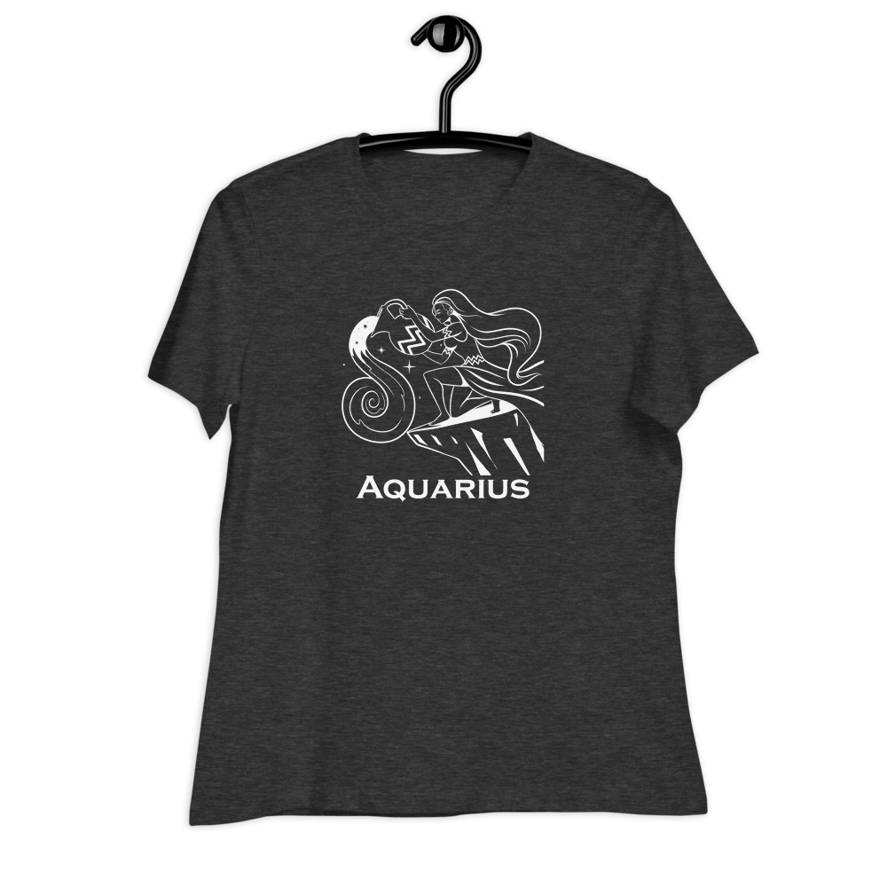 Woman's relaxed fit t-shirt with custom Aquarius design