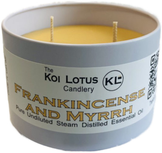 Essential oil candles (Frankincense & Myrrh) 8oz tin