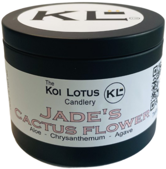 Fragrance oil Candles (Jade's Cactus Flower) 8oz tin