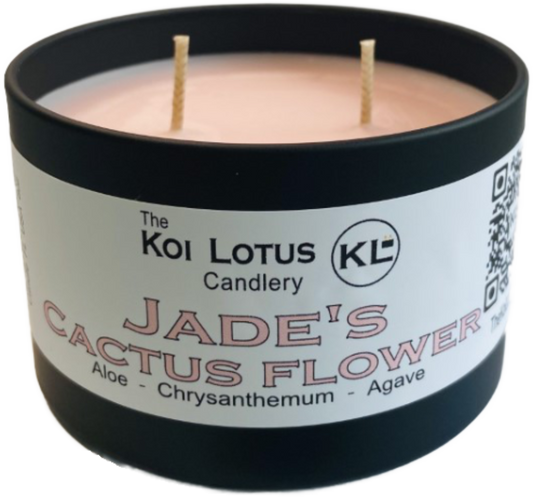 Fragrance oil Candles (Jade's Cactus Flower) 8oz tin