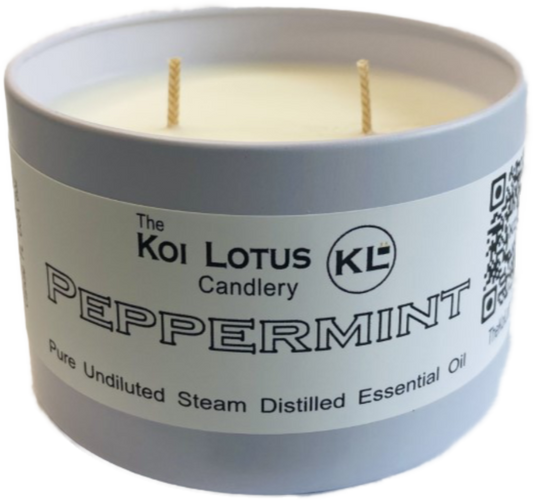 Essential Oil Candles (Peppermint) 8oz tin