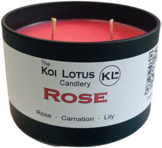 Fragrance oil Candles (Rose) 8oz tin