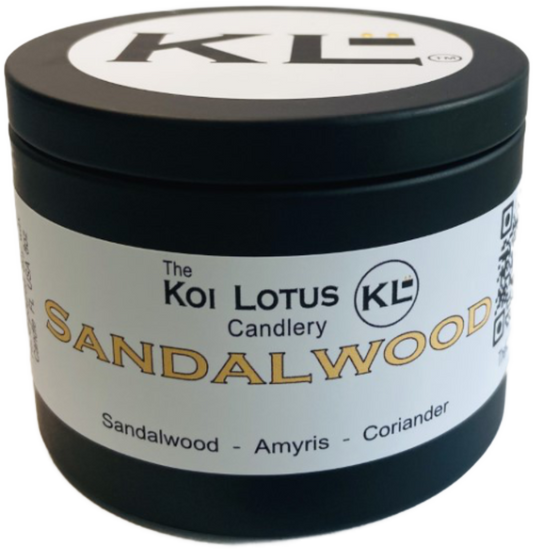 Fragrance oil Candles (Sandalwood) 8oz tin